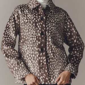 Avec Les Filles faux fur animal print shacket